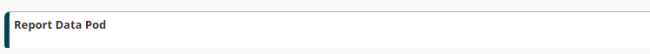 Report Data Pod Example