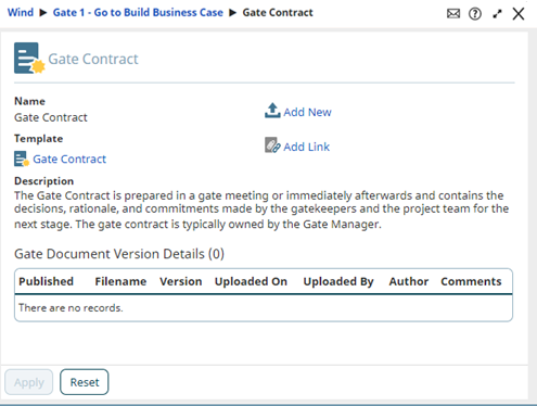 Published Gate Document Example