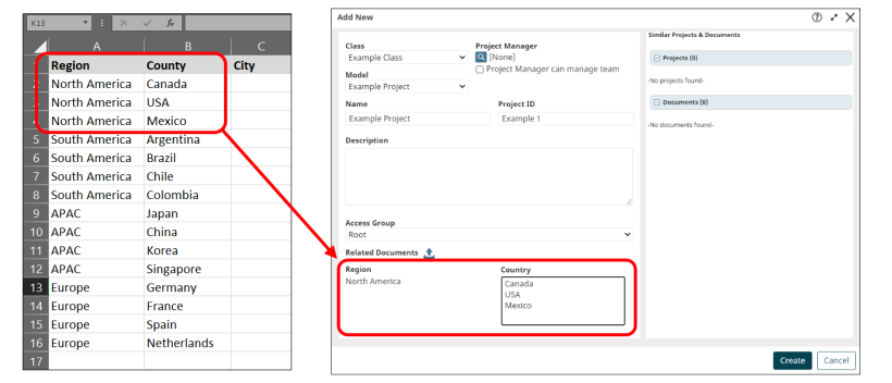 Cascading List Metrics - Project Setup Example